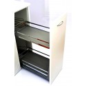 Customisable 0.98 ft Kitchen Unit with Shelves with Anti Slip Surface, Pull Out Basket Drawers, Cargo System
