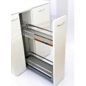 Kitchen Unit 0.66 ft Metal Pull Out Organizer for Kitchen with Anti Slip Surface, Cargo Basket